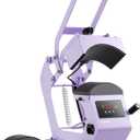 Hat Press Heat Machine for Caps with Precise Temp&Timer Control, Timer Auto Starter, Hat Heat Press with 2 Platens for Trucker Hat & HTV Iron on Vinyl, Sublimation Hat Press, Heat Transfer (Purple)