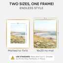 Homeforia 14x17 Gold Picture Frame, High-End Metal, 11x14 Mat, Glass