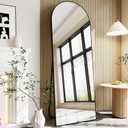 Full Body Mirror,67"x24" Standing Mirror,Nanometre Arched Full Length Mirrors,espejos para dormitorio,Full Size Mirrors (Black)