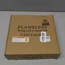 Flameless LED Candles with Timer 5 Pc Flickering Flameless Candles for Romantic Ambiance and Home Decoration Stable Acrylic Shell,with Embedded Star StringBattery Operated CandlesRed