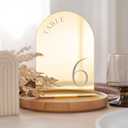 ZICOTO Beautiful Gold Wedding Table Numbers with Stands - Elegant Double Sided 5x7 inch Acrylic Signs Numbered 1-15 - The Perfect Decor for Your Wedding Reception Or Events