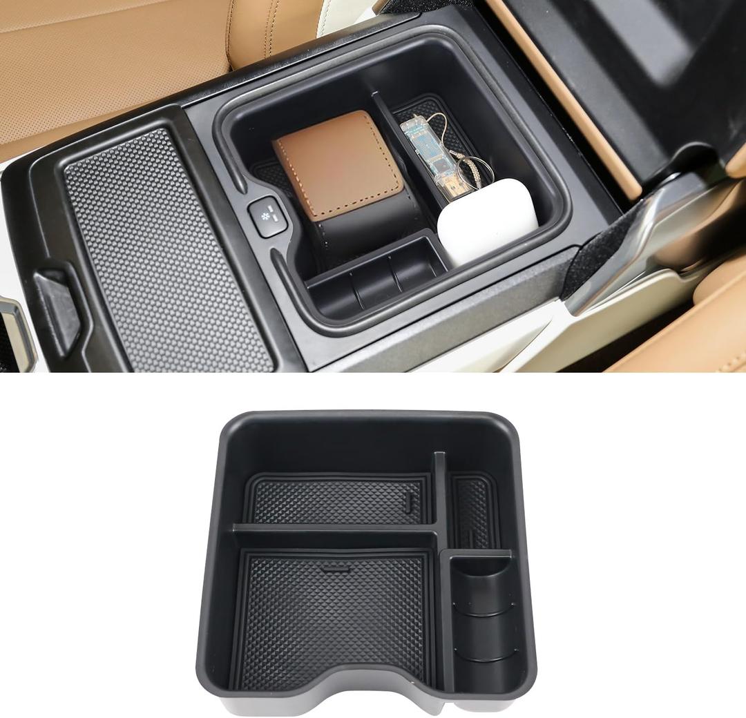 Center Console Organizer Compatible with Land Rover Range Rover Sport/Vogue 2025 2024 2023 (ONLY for Refrigerator Version), Armrest Storage Box Insert Tray Interior Accessories