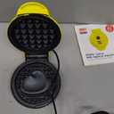PEEPS x Dash Chick Mini Waffle Maker for Individual Waffles, Hash Browns, Keto Chaffles with Easy to Clean, Non-Stick Surfaces, 4 Inch - Yellow