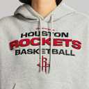 GAME 7 NBA womens Women's Cropped Long Sleeve Fleece Hoodie - Pullover With Chenille Team Patch and Kanga Pocket, Grey, Medium