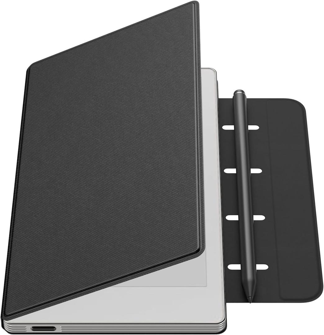 2 x TiMOVO Magnetic Case for Remarkable Paper Pro Move 7.3 Inch 2025, Lightweight Book Folio Cover with Buckle Pen Clasp, Support Auto Wake/Sleep, Denim Black