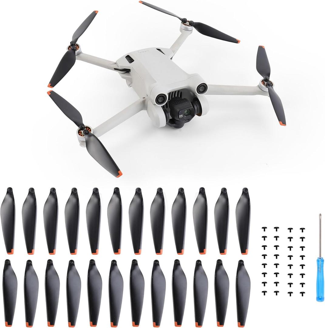 24Pcs Propellers Blades Replacement for DJI Mini 4 Pro/Mini 3 Pro, JISONCASE Low-Noise & Quick-Release Props Wings Compatible with DJI Mini 4 Pro/Mini 3 Pro Propeller Blade