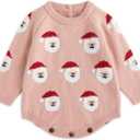 Simplee kids Ugly Christmas Sweater Family Matching Outfits for Holiday Party Knitted Pullover (Pink)
