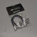 Flat Low Profile Guitar Patch Cable 8 inch for Effects Pedals, S-Shape, 1/4 inch Right-Angle, White, 3-Pack