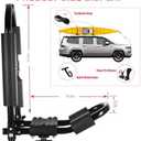 FORWODE Premium Kayak Roof Rack, 2 Pair J-Bar Roof Rack, Folding Adjustable Rack, Heavy Duty Kayak Roof Carrier 2 Kayak, Canoe, SUV, Surfboard on SUV, Car and Truck Crossbar (4 pcs)