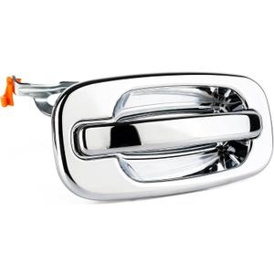 Exterior Outside Chrome Door Handle Rear Passenger Side Compatible with 1999-2007 Chevy Avalanche Silverado Suburban Tahoe, Cadillac Escalade, GMC Sierra Yukon 15745141 GM1520142 80552