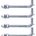 J-Bolt Gate Hinge, Hot-dip Galvanized J Bolt with 5/8" Gate Hinge. Farm Gate Hinges for Chain Link Fence Mostly Used in Frams, Back Yard, Frence Etc. Include Nut Washer (8"(8PCS))