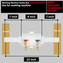 (1 Pack) Lidertik Washing Machine Outlet Box Press with Center Drain, Inlet 1/2 inch Press connect x Outlet 3/4 inch NH Thread LI-XYJH-560-LK