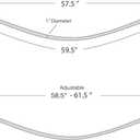 60-Inch Stainless Steel Curved Shower Curtain Rod, 5 Foot Mounted Non-Telescoping Rust Proof (Chrome Plated)