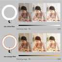18-Inch Ring Light, 55W Dimmable 5500K Light with 240 LEDs Color Filter, Soft Tube and Carrying Bag for YouTube, TikTok, Selfies and Photography, Compatible with Camera and Smartphones