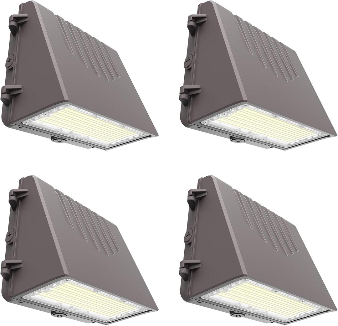 Lightdot 4Pack 200W LED Wall Pack Lights, 100-277v Full Cut Off Dusk to Dawn Photocell, 30000Lm(150Lm/W) 5000K IP65 Outdoor Exterior Lighting for Garage,Warehouse,Yard,Building,Factory,ETL, Downlight 
