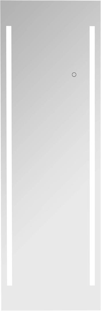 Full Length LED Lighted Free Standing Floor Mirror with ON/OFF Touch Button for Makeup, Dressing in Bedroom & Living Room 19"x59" by Fab Glass and Mirror