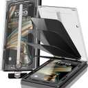 EZ-GLAZ-4 Pack for iPhone 16/iPhone 15 Privacy Screen Protector[6.1"] 9H+ Hardness 12FT Military Grade Shatterproof Long Durable Tempered Glass Film with Flawless Fit Box,Scratch Resistant