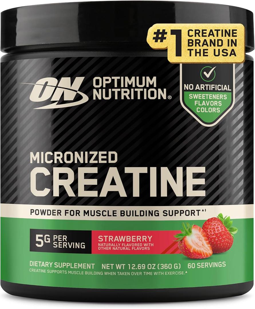 Optimum Nutrition Creatine Monohydrate Powder, Strawberry, 60 Servings (EXP 07/03/28)