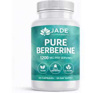 Jade Supplements Pure Berberine, 60 Vegetarian Capsules