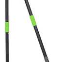 Niubya Pooper Scooper for Dogs, Metal Poop Scooper Tray and Rake Set with Adjustable Long Handle, Dog Pooper Scooper for Pet Waste Removal (Black & Green)