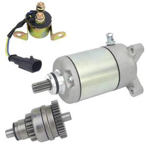 Starter & Drive & Relay for Polaris 2006-2013 Sportsman Scrambler Trail Boss Trail Blazer Hawkeye 500 450 400 330| 2006-2014 Ranger 500 400, 3084981 3090188/18645/57-2688/SMU0061/410-54020