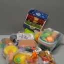 130Pcs Kitchen Playset, Toddler Pretend Cooking Play Pots, Pans, Utensils Cookware, Daily Food Fruit Veges, Shopping Storage Basket, Dessert, Prop Money, Learning Gift for Child