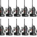 pxton 666S 10 Pack walkie talkies for Adults Long Range Rechargeable with Headphones and Li-ion Battery, Two Way Radio has VOX/ Noise Reduction/ TOT/ Flashlight/ Monitoring/ Scan Function