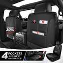 for Ford F150 Seat Covers 2009-2024 2025 2026 | F250 F350 F450 2017-2025 2026 Seat Covers Super Duty, Leather Waterproof, Custom Fit for Ford(2 Front Set, Black)