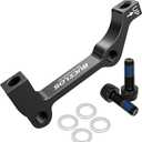 BUCKLOS PM/is Front Rear 180/203mm Disc Brake Caliper Mount Adapter Gear Parts Accessories, CNC Machined Aluminum Alloy Rotor Adapter with Bolts (Black)