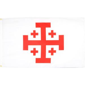 AZ FLAG - Order Of The Holy Sepulchre Of Jerusalem Flag - 3x5 Ft - 100D Polyester Catholic Banner with Two Metal Grommets - Fade Resistant - Vivid Colors - 3' x 5' Feet - 150x90 Cm