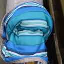 SUPERJARE Hammock with Stand, 2 Person Heavy Duty Hammock with Padded Cotton, Detachable Pillow & Strong Curved-Bar & Portable Carrying Bag, Perfect for Outdoor & Indoor, Aqua Blue