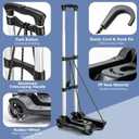 Gorpuire Small Folding Hand Truck Dolly with 2 Wheels, Foldable Luggage Cart, Lightweight Aluminum Collapsible Trolly Portable Dolly for Moving Airport Travel Use