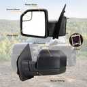 Left driver Side Door Mirror with Blind Spot Glass Power Fits 2015-2020 Ford F150 Without Turn Signal Light Non-Heated (3Pins) Replaces: ‎FL3Z17683AK
