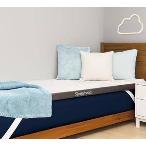 Sleepyhead Twin XL 2 Inch Gel Mattress Topper for College Dorm, Memory Foam Mattress Pad, Dorm Essentials, Washable Cover, Thick, Cool & Comfortable Bedding, College Essentials