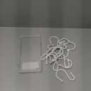 Shower Curtain Hooks, Metal Shower Hooks for Shower Curtain Rod, Rust Proof Metal Shower Curtain Rings, S Hook Set of 12,White. (White)