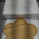 yarlung Ceramic Divided Serving Dishes with Lids and Bamboo Platter, 5 Removable Dipping Bowls Relish Tray Nuts Dishes for Appetizer, Chips, Fruits, Candy, Condiment