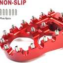 MDPROMCP CNC Motorcycle Wide Foot Pegs Aluminum 360 Roating Adjustable Suitable Compaitble with Dyna Fatboy Iron 883 Sportster 883(Red)