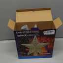 10" Christmas Tree Topper Projector with 6 Projection Modes, Lighted Christmas Tree Topper Star Built-in LED Rotation Light, 3D Glitter Dynamic TreeTop for Xmas Holiday Party Decorations Gift (Silver)