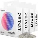 PETKIT Mixed Cat Litter Fast Clumping,Flushable,Ultra Absorbent, 100% Natural Ingredients Litter,Water Dissolvable,Really Dust-Free,Low Tracking Bentonite Tofu Litter ( 7.9 lb4 Bags)