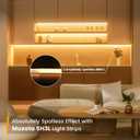 Muzata 20Pack 3.3FT/1M LED Channel Aluminum U Shape Silver LED Strip Diffuser Channel with Milky White Cover Easy Installation U1SW WW 1M
