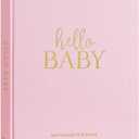 Lanpn Hello Baby First 5 Year Memory Book for Boy Girl - Linen Hardcover Baby Book Keepsake for New Parents - Newborn Baby Journal Scrapbook Photo Album Baby Milestone Book (Pink, 154 Pages)