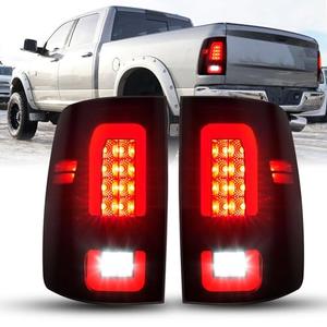 AUTOONE Full LED Ram Tail Light Assembly for 2009 Dodge Ram 1500, 2010-2018 Ram 1500 2500 3500, Driver & Passenger Side with Black Smoked Lens, Blubs Included, Anti-UV Dodge Ram Rear Light Assembly