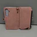 Defencase for Galaxy S24 Magnetic Wallet Case Compatible with Magsafe with RFID Blocking Zipper & Card Holder for Women Men, PU Leather Detachable Phone Case for Samsung Galaxy S24 5G 6.2", Rose Pink