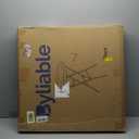 Cocktail Table 28in High Top Round Folding Indoor Outdoor, Plastic Bar Height Foldable Bistro Tall Table for Party, Patio, Dining Room, Kitchen, Events, Removable Locking Legs, Black (2843 in)