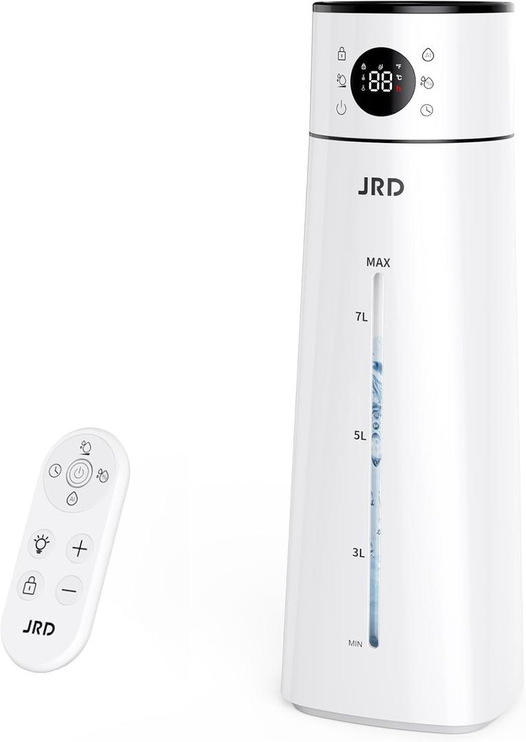 Ultrasonic Cool Mist Humidifier for Large Room Bedroom, 8L/ 2.1Gal Top Fill with Remote Control, 10 Mist Modes, 24H Timer, AI Mode, Quiet Humidifier for Baby Home Adults Plants