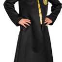 Disguise Harry Potter Hufflepuff Robe, Official Wizarding World Costume Robes, Classic Kids Size Dress Up Accessory, Child Size (7-8) (Black, M)