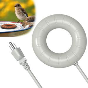 Bird Bath Heater for Outdoors in Winter, Pond De-icer 70W Birdbath Deicer Water Heater,Milky White Water Heater Thermostatically Controlled with Auto Shut Off Function for Garden Lawn