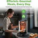 NutriChef Vertical Rotating Shawarma Oven - Rotisserie, Shawarma, & Kebab Machine - Stain-Resistant, Energy-Efficient - Heat-Resistant Door - Includes Kebab Rack with 7 Skewers - Stainless Steel, 11.1'' x 13.1'' x 17.7''