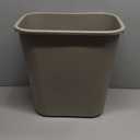Rubbermaid Commercial Products Resin Wastebasket/Trash Can, 7-Gallon/28-Quart, Beige, Plastic, for Bedroom/Bathroom/Office, Fits Under Desk/Sink