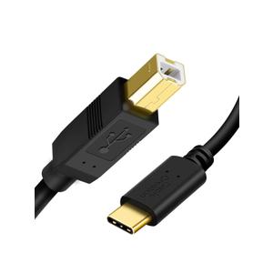 CableCreation USB C to B Printer Cable 3.3FT, Scanner and MIDI Cable for Yamaha Casio Digital Piano, DJ Controller, 1M Black